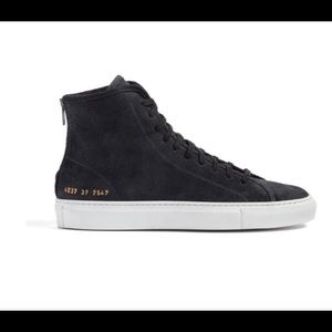 Common Projects Tournament High Tops (Navy, Suede)
